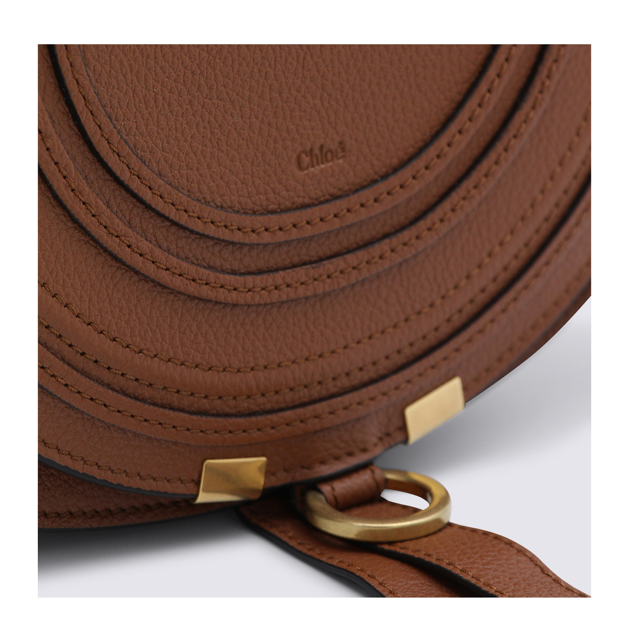 Marcie Calfskin Saddle Bag - Tan - Image 8