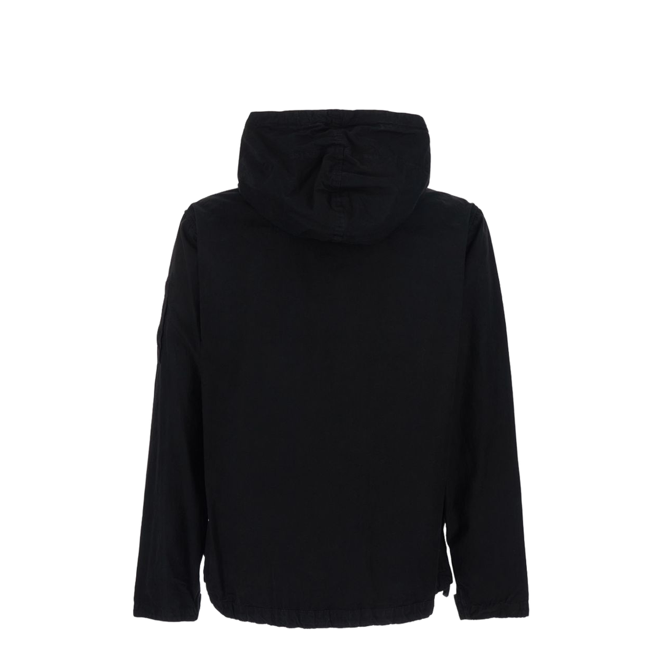 Black Cotton Zip-Up Jacket - Image 2