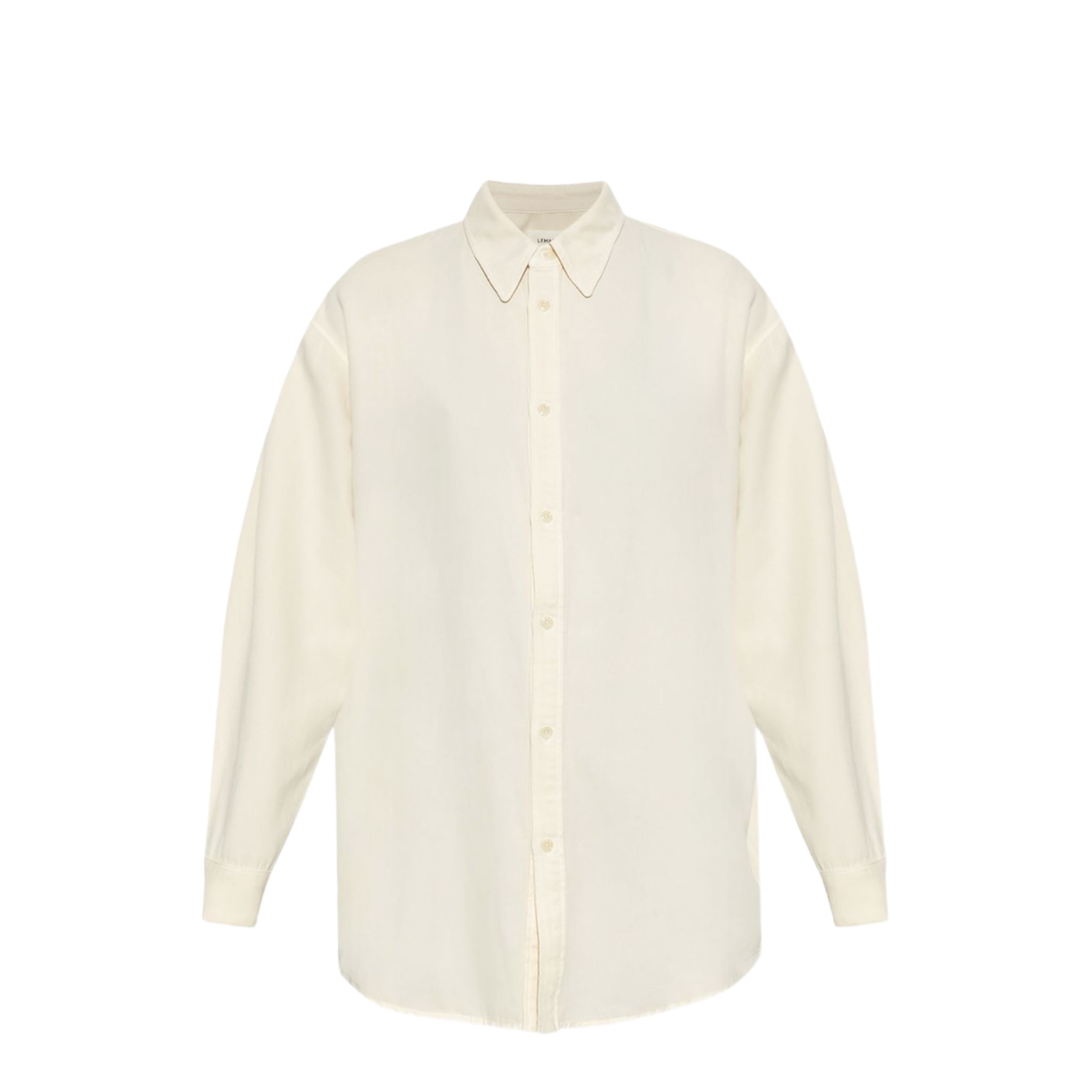 Light Beige Front Button Fastening Classic Collar Drop Shoulder Buttoned Cuffs - Image 1