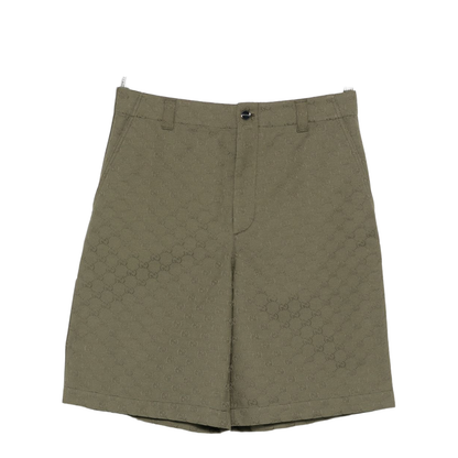 GG Canvas Shorts in Forest Green - Image 1