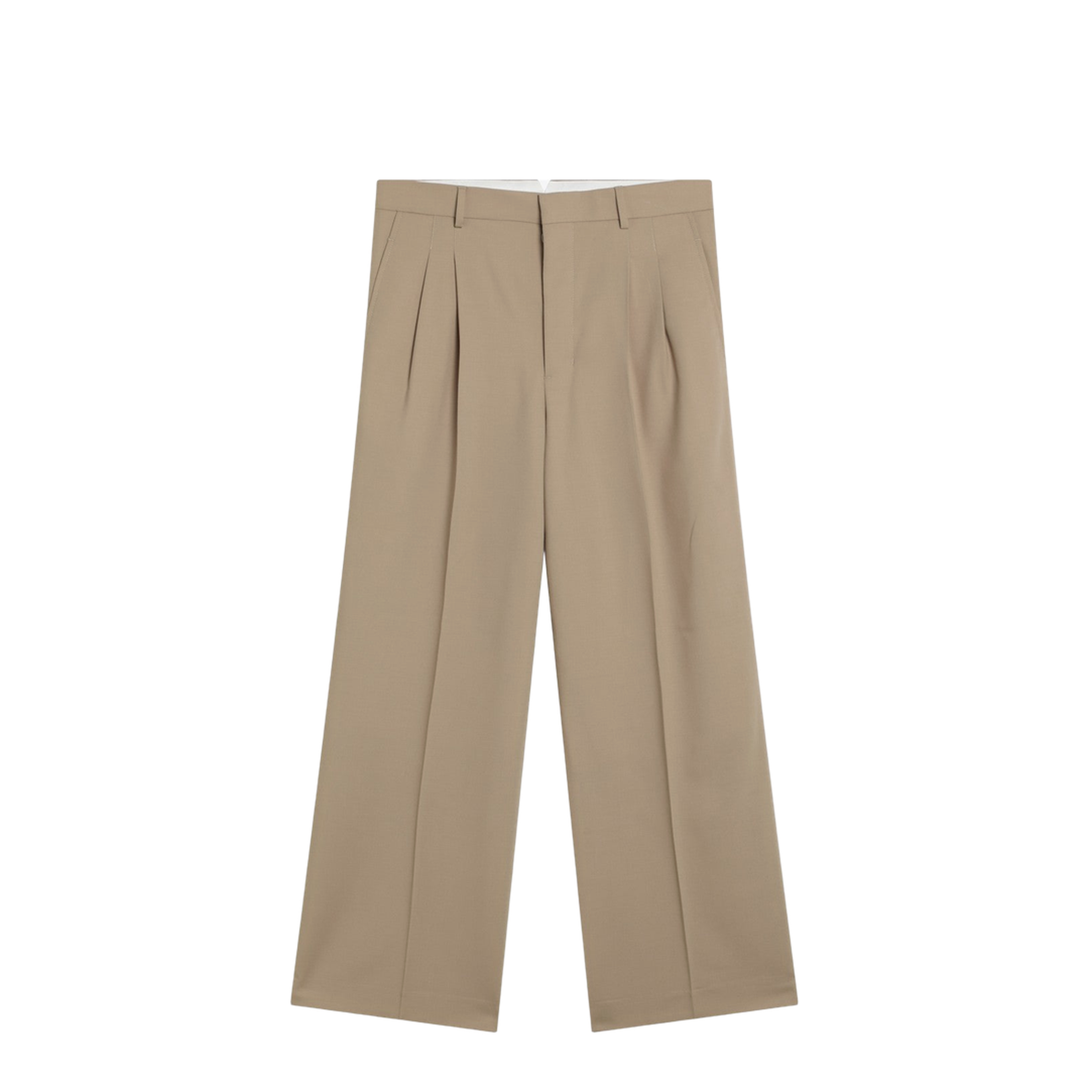 Beige Wool Trousers - Image 1