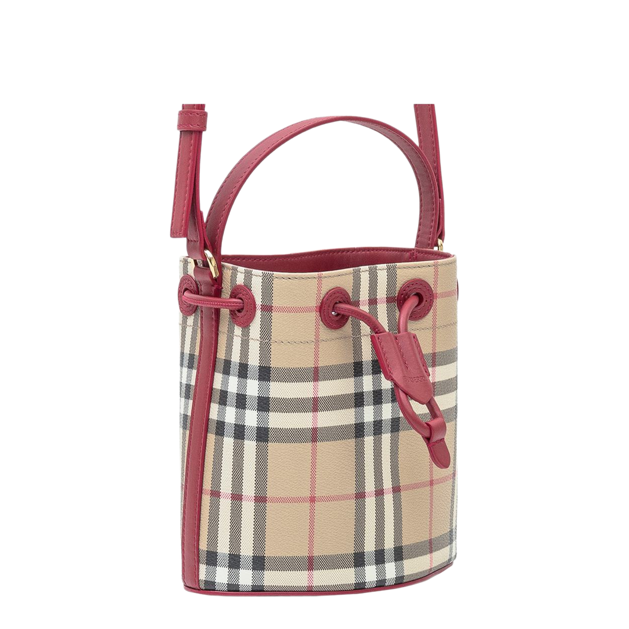 Checkered Bucket Bag - Image 4
