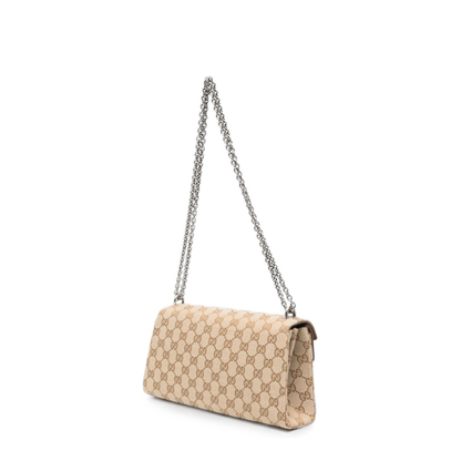 Dionysus Medium Coated Canvas Shoulder Bag - Sand and brown GG canvas - Image 3
