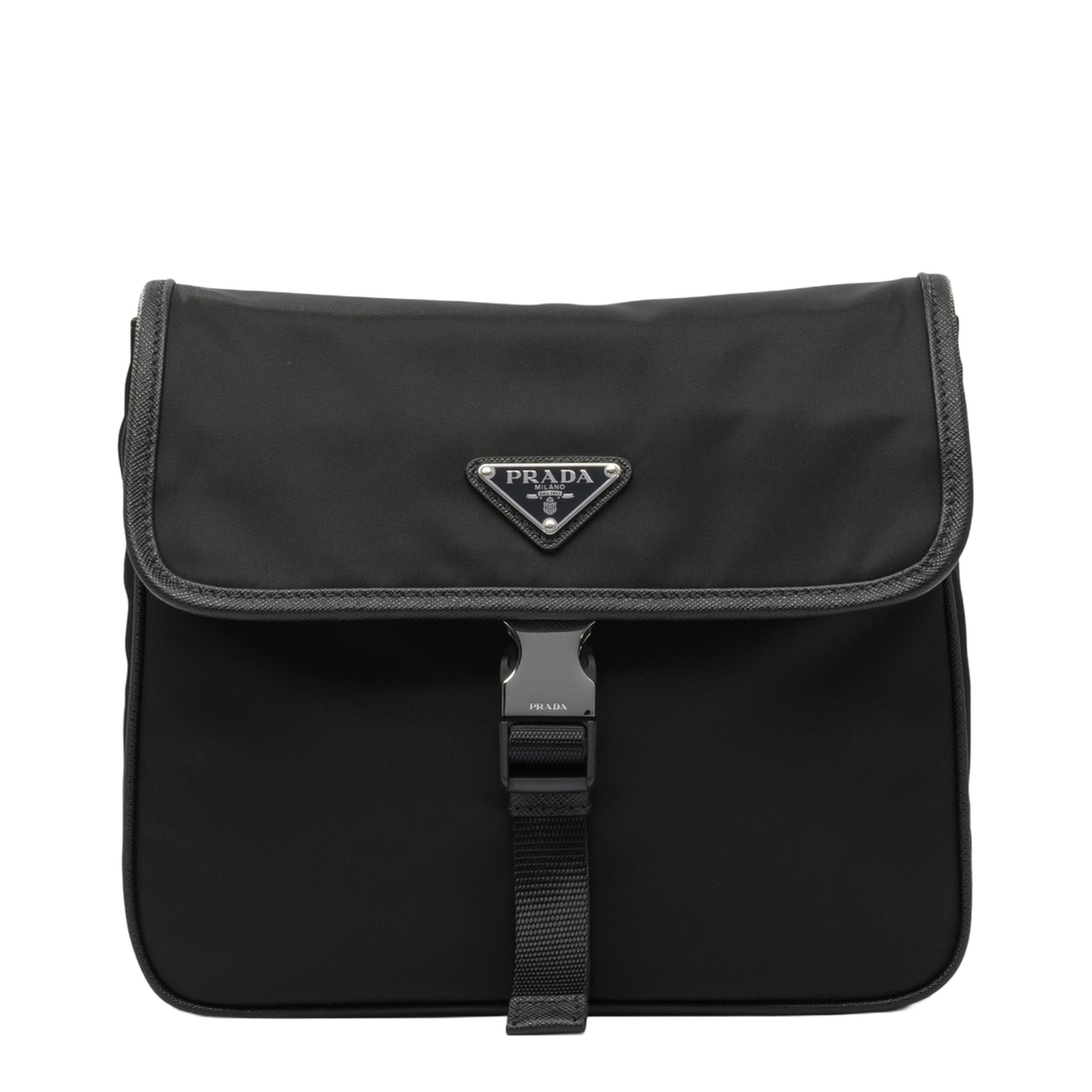 Re-Nylon and Saffiano Leather Shoulder Bag - Image 1