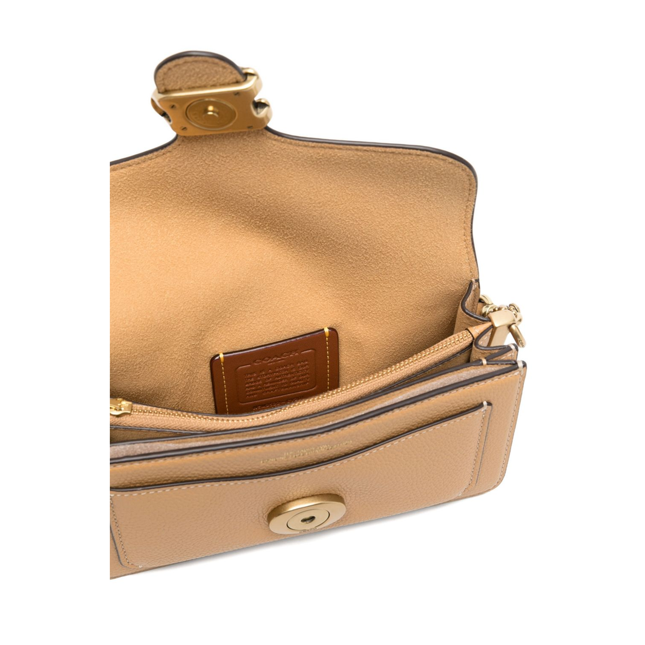 Tabby 20 Polished Pebble Leather Shoulder Bag - Biscuit - Image 5