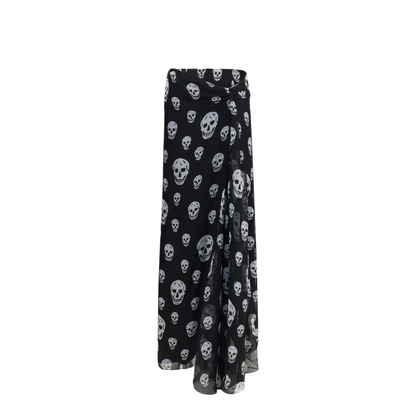 Draped Long Skull Skirt - Image 1