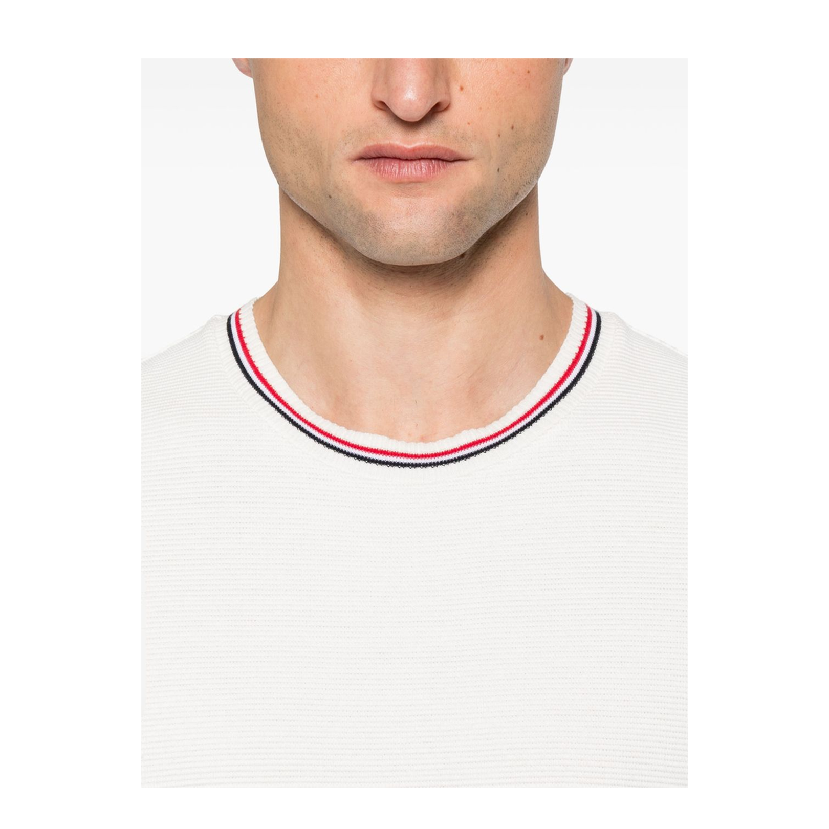 Cotton Waffle Rib Cuff Tee - Image 2