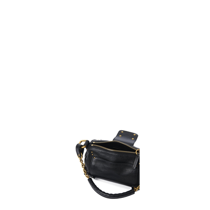 Small Paddington Chain Bag in Grained Leather Black - Image 4