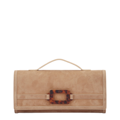 Leather Clutch Bags - Brown - Image 1