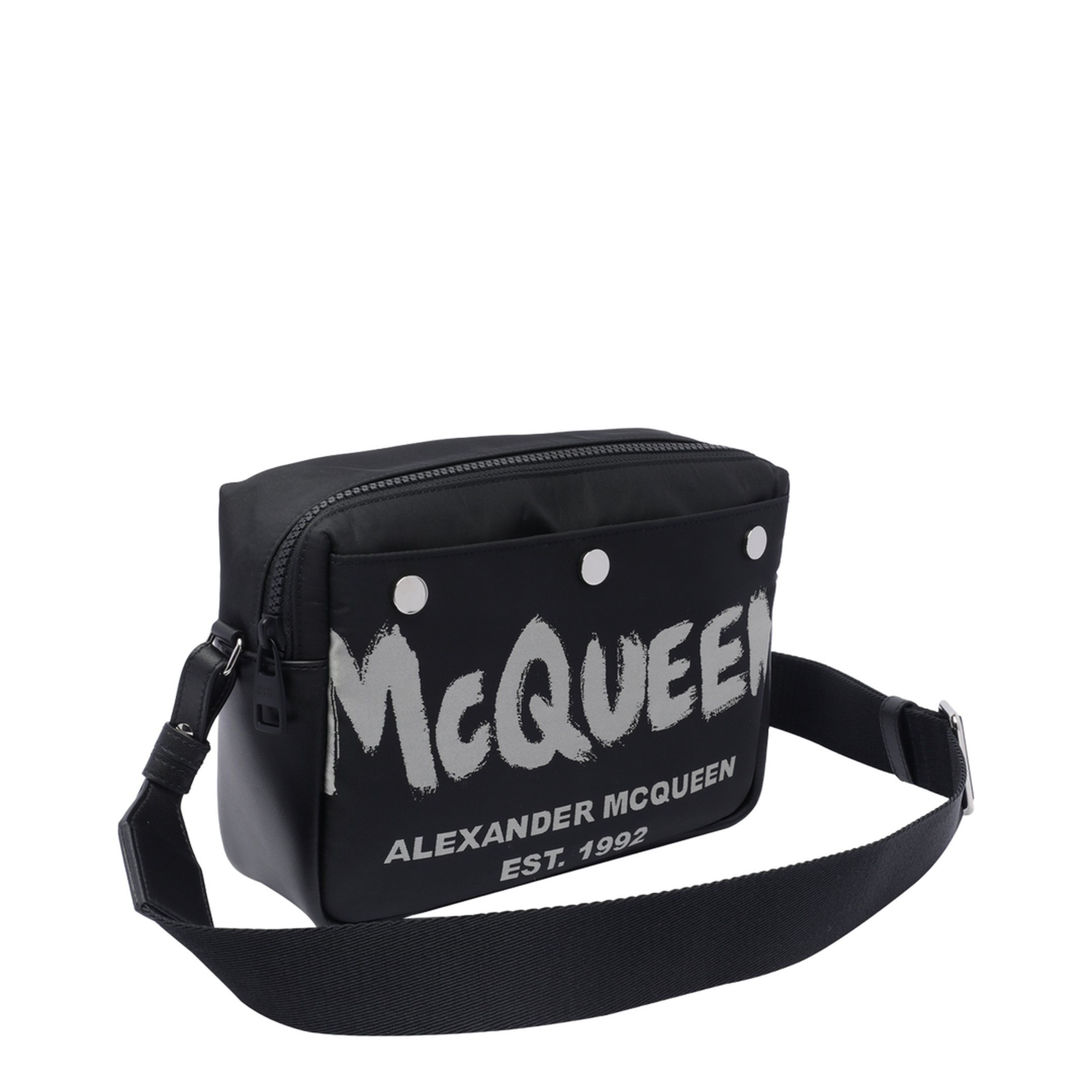 Polyester Camera Bag - Black/White - Image 4