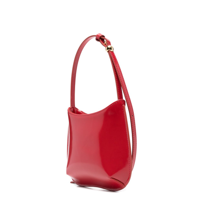 Le Petit Bisou Calf Leather Shoulder Bag - Red - Image 4