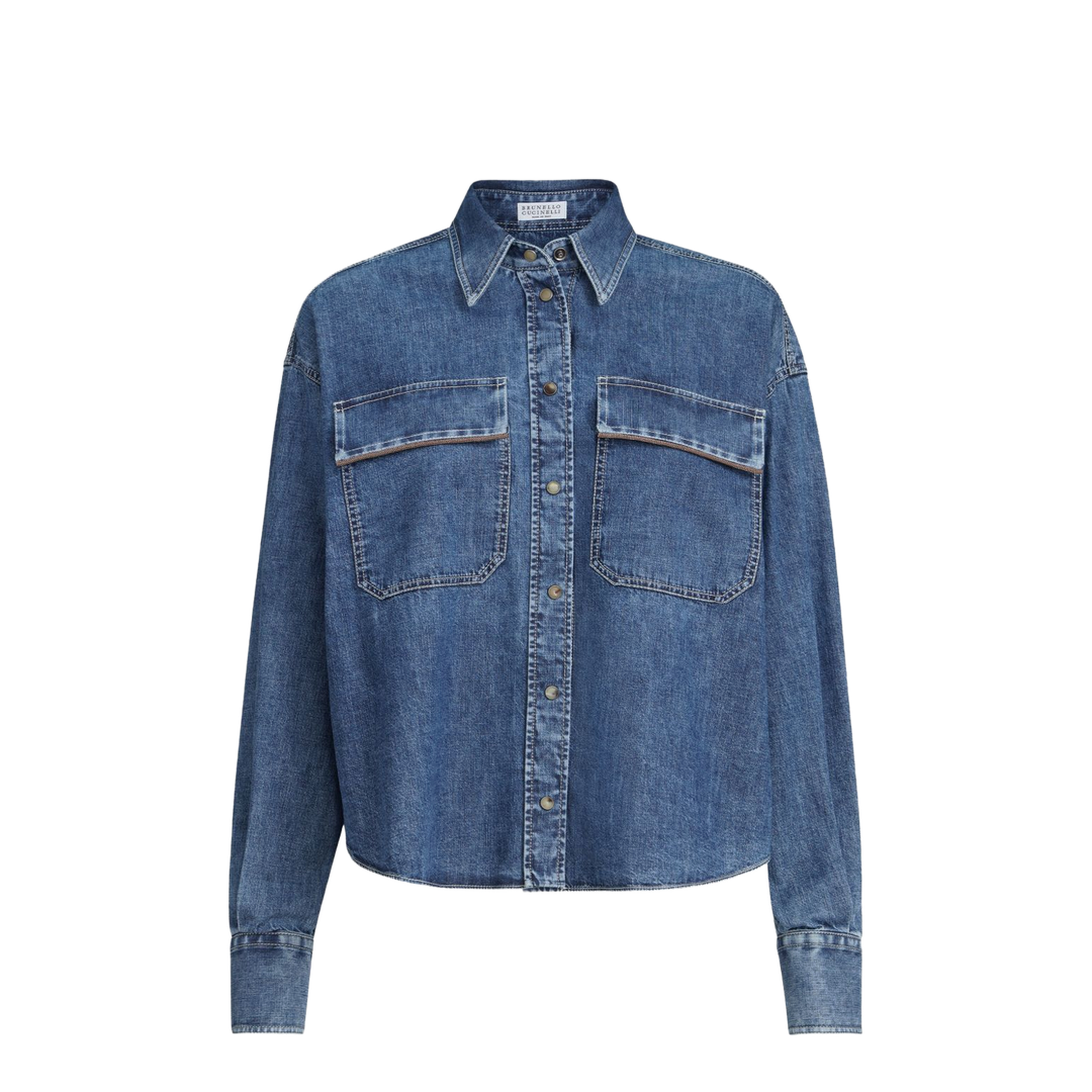 Lightweight Denim Shirt - Blue - Image 1