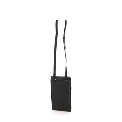 Crossbody Phone Holder Leather Black - Image 2