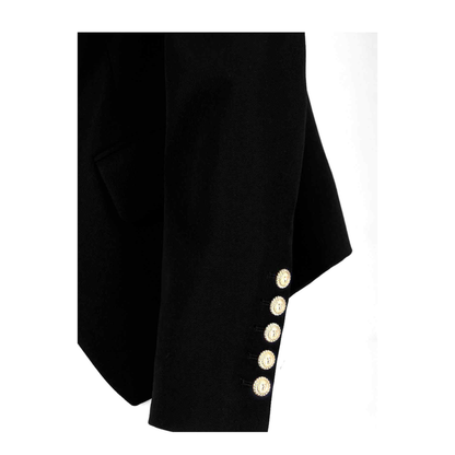 Black Virgin Wool 6-Button Jacket - Image 4