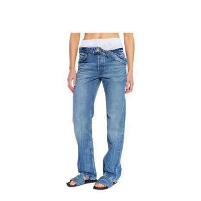 Boxer Detail and Drop Waistband Slim Fit Jeans - Image 2