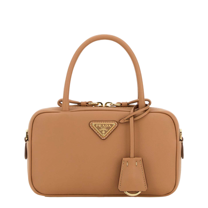 Peach Leather Handbag - Image 3
