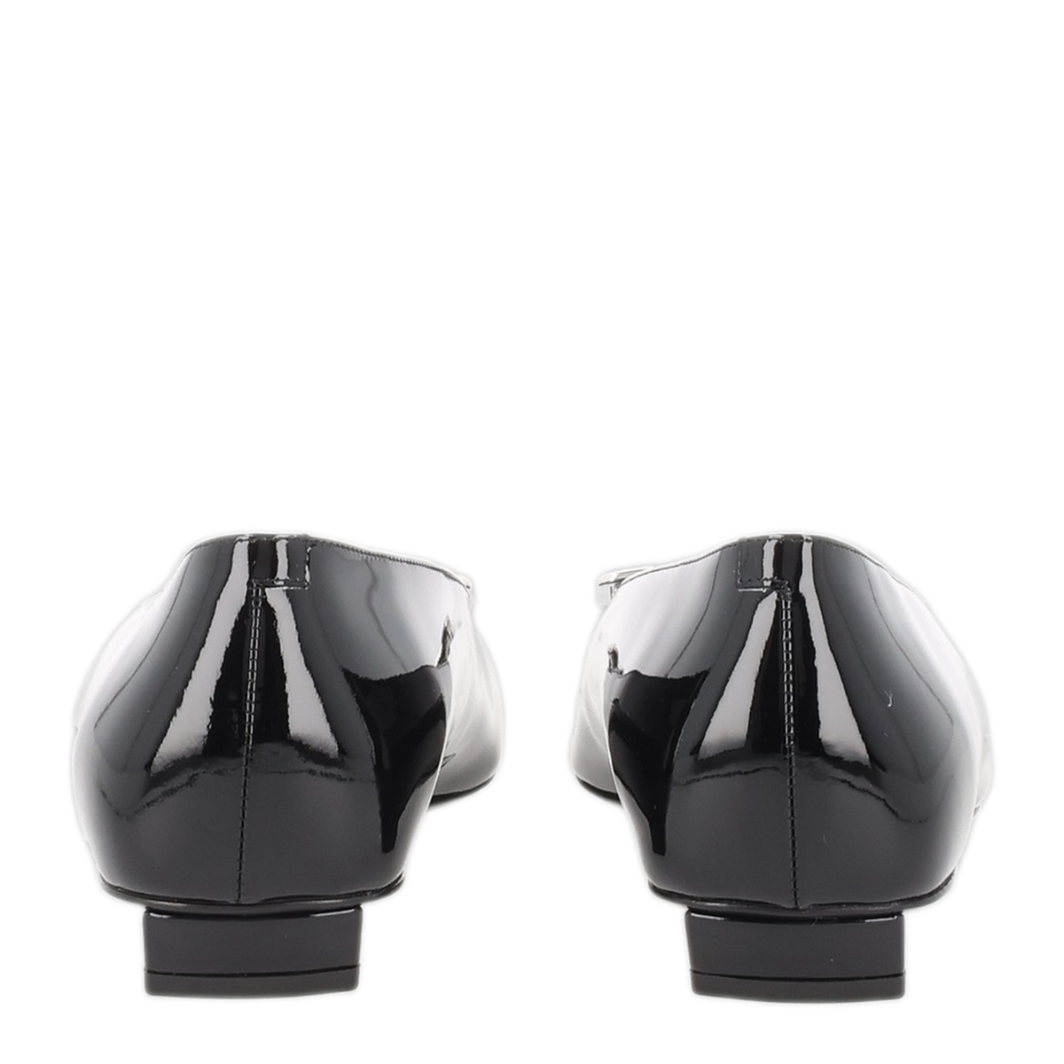 Black Patent Leather Low Block Heel - Image 2