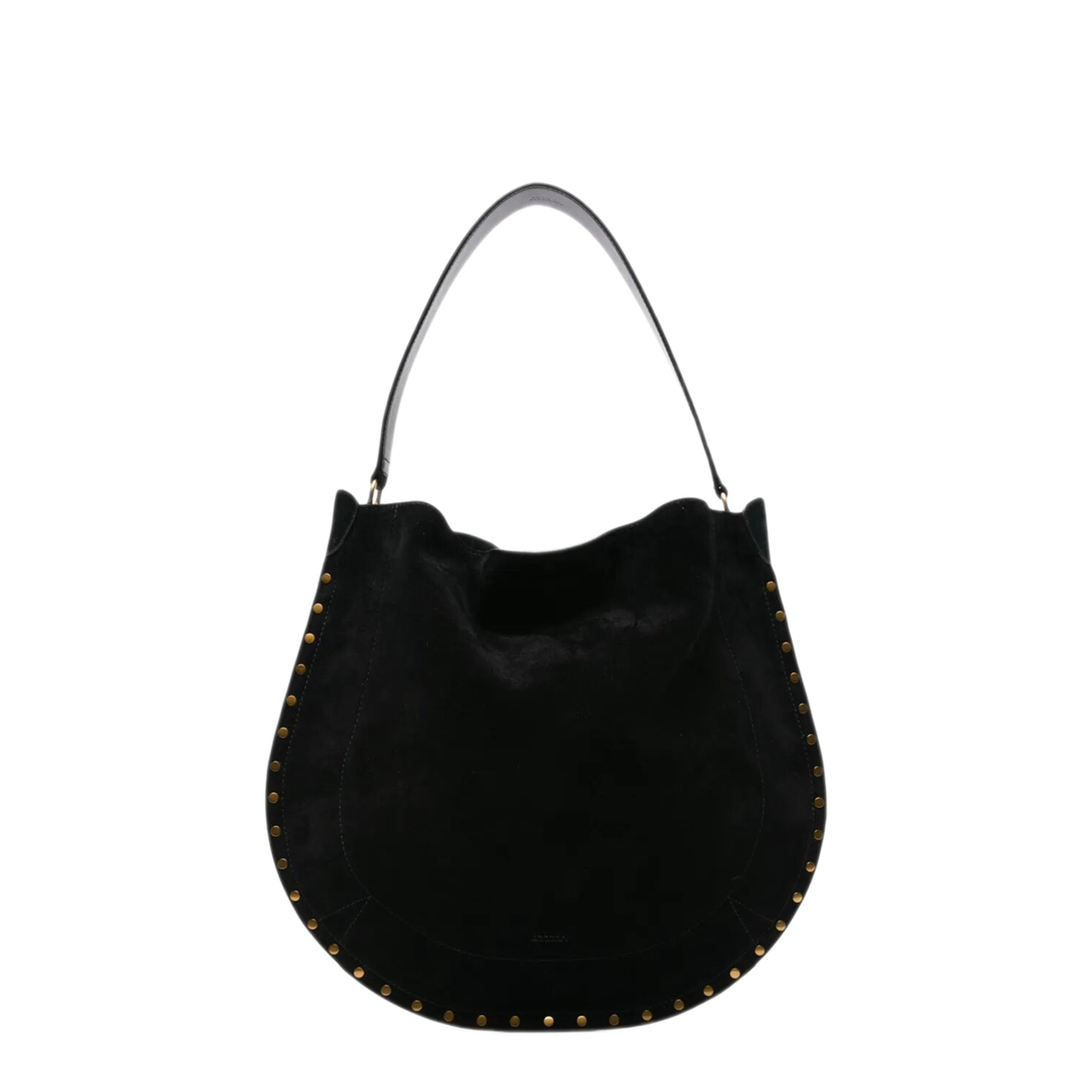 Oskan Medium Suede Calfskin Shoulder Bag - Black - Image 1