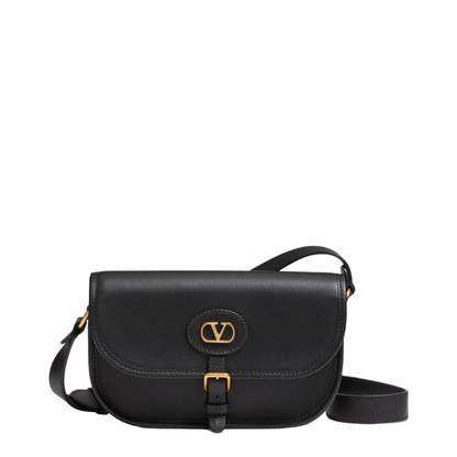 Antibes Small Calfskin Crossbody Bag - Black - Image 1