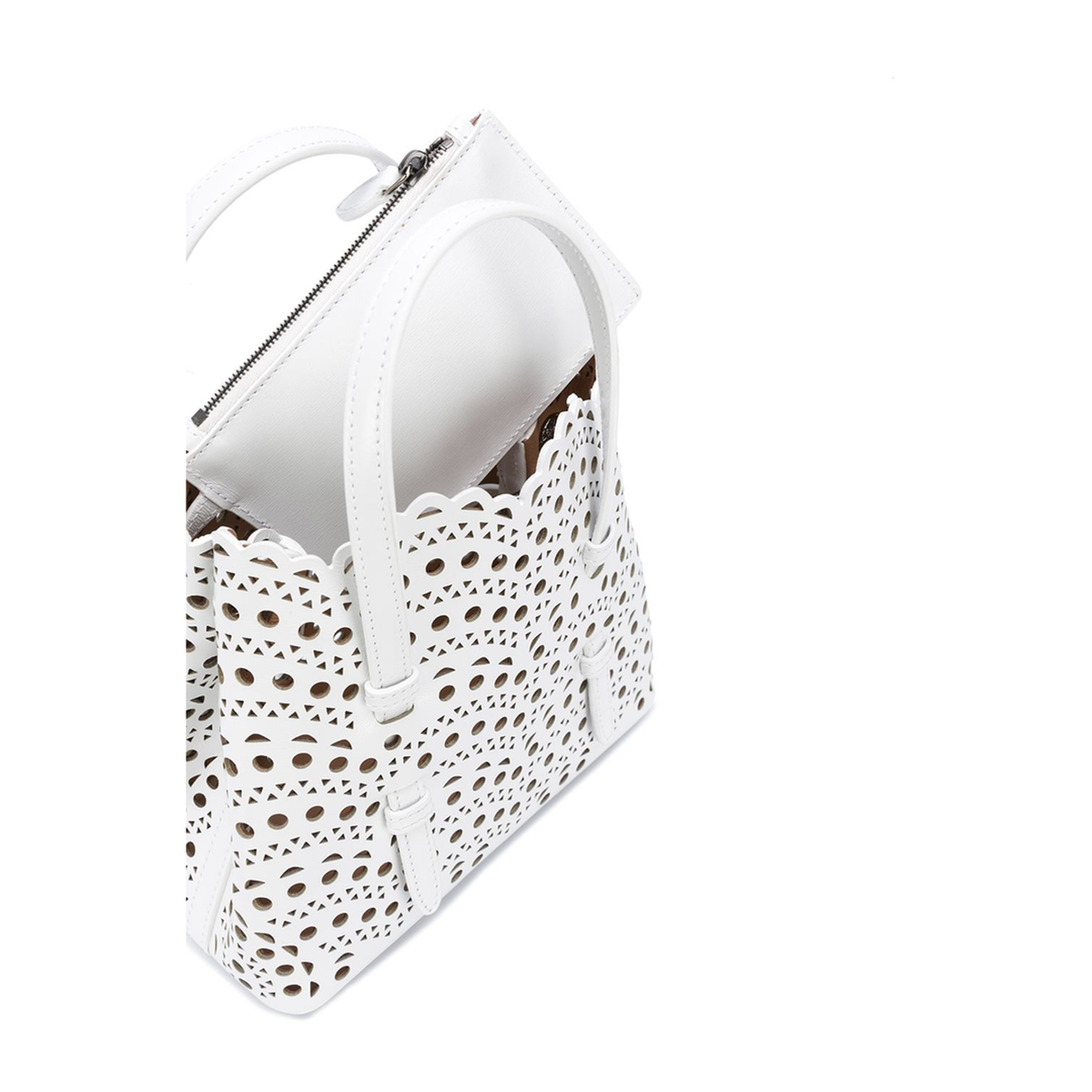 Mina 20 Bag in Vienne Wave Calfskin - Optical White - Image 2