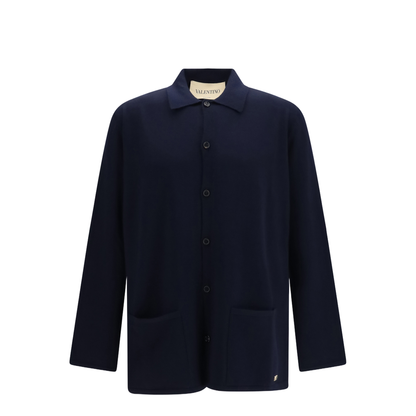 Wool Cardigan with VLogo - Image 1