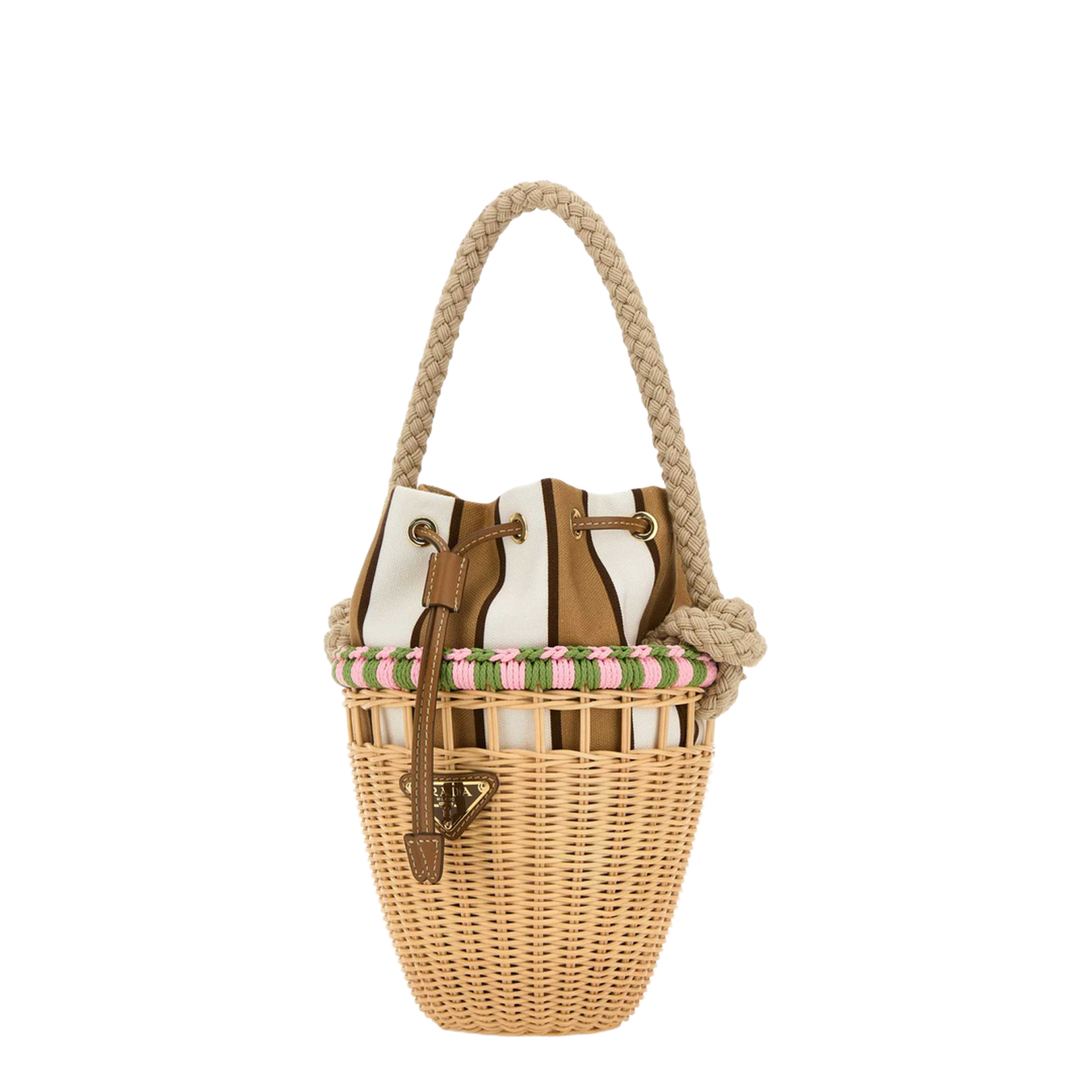 Wicker Mini Bucket Bag - Image 2