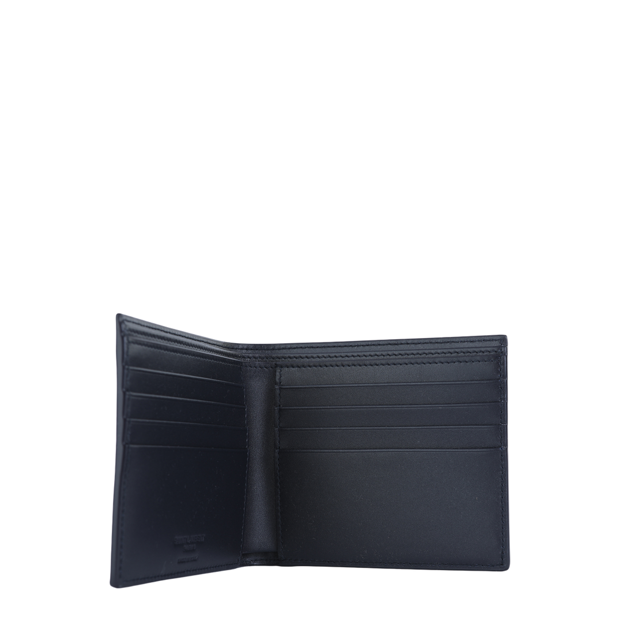 East/West Wallet in Smooth Calfskin Leather - Midnight Blue - Image 4