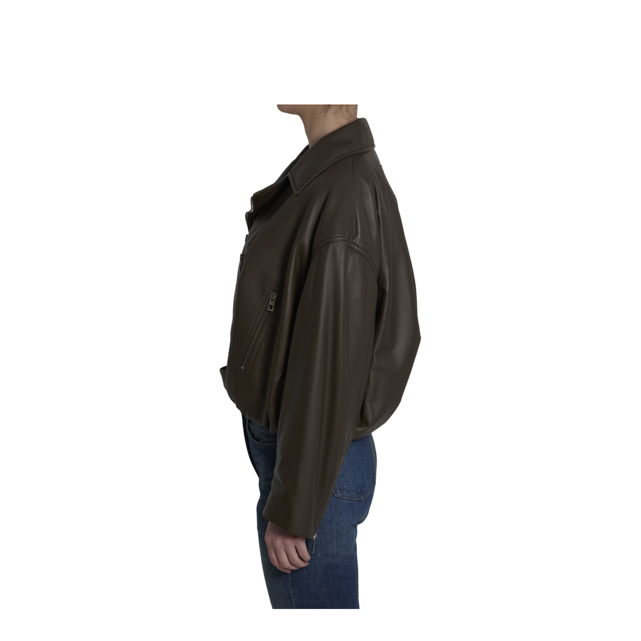 Lamb Nappa Biker Jacket - Image 3