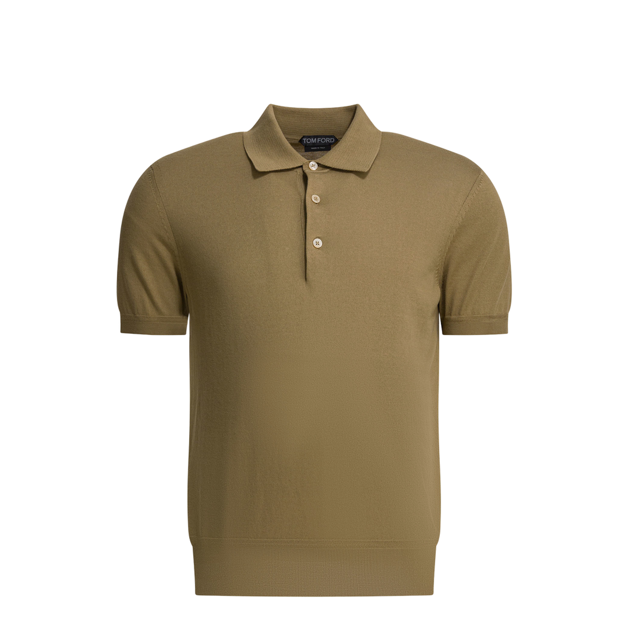 Cotton Knit Polo Shirt - Image 1