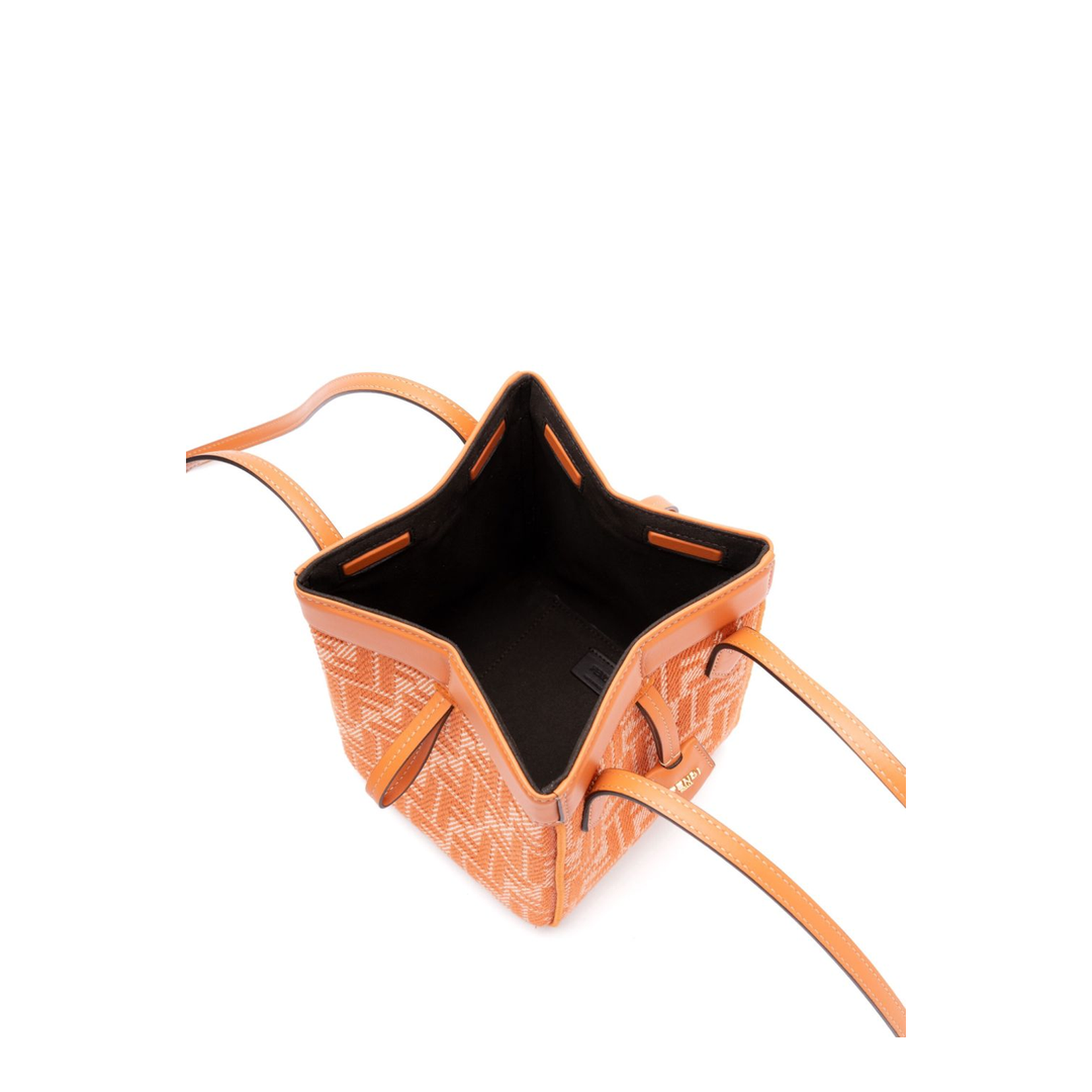 Origami Mini Denim Bucket Bags - Orange - Image 2