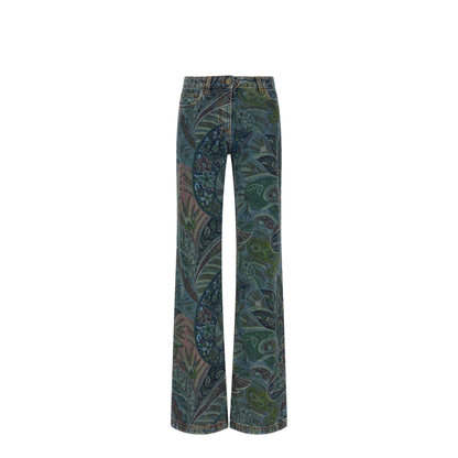 Floral Print Jeans - Image 1