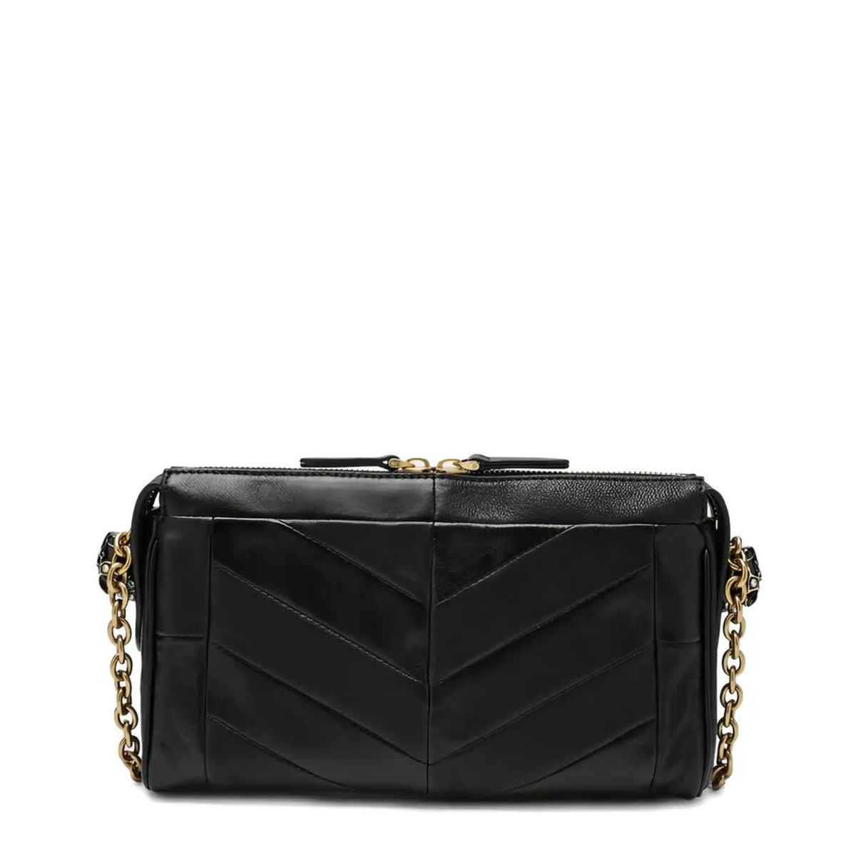Panthea Small Nappa Leather Shoulder Bag - Black - Image 2