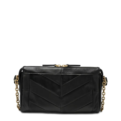 Panthea Small Nappa Leather Shoulder Bag - Black - Image 2