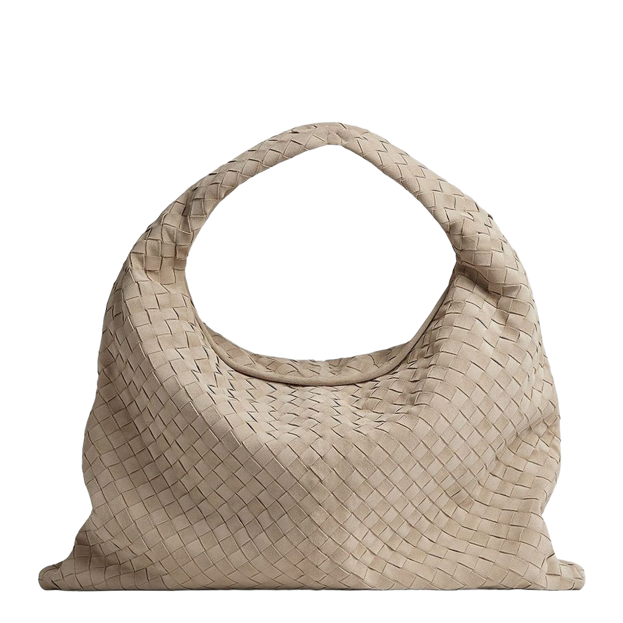 Hop Large Calfskin Shoulder Bag Beige - Image 1