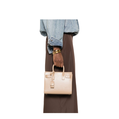 Sac de Jour Nano Smooth Leather Top Handle Bag - Beige - Image 3