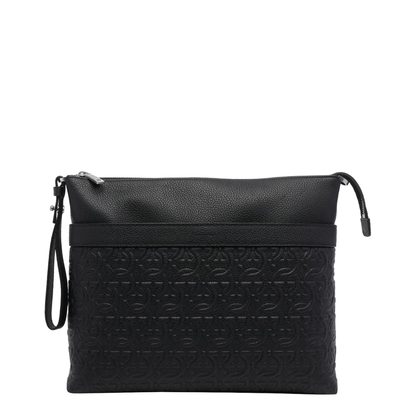 Gancini Calfskin Crossbody Bag - Black - Image 1