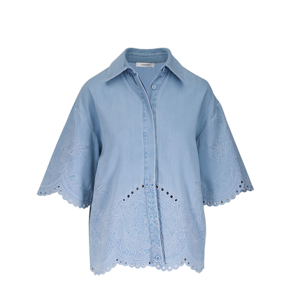 Daylight Embroidered Denim Shirt - Image 1