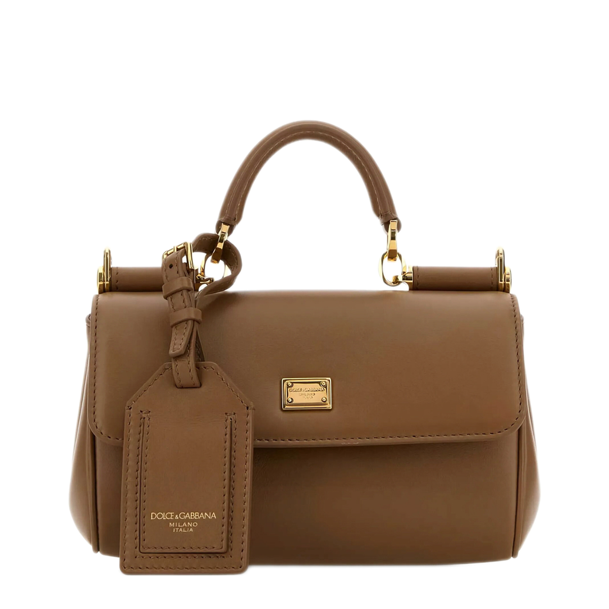 My Sicily Mini Plongé Calfskin Handbag - Brown - Image 1