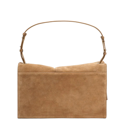 Small Shoulder Bag in Beige Suede - Image 2