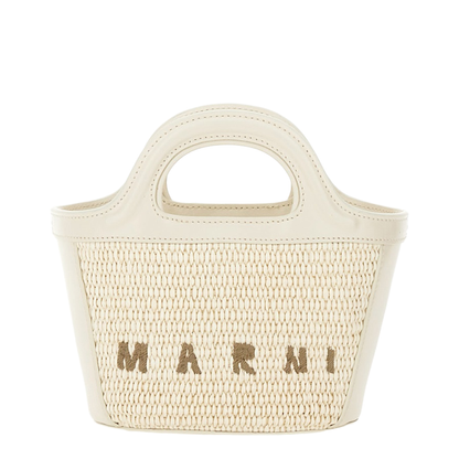 Tropicalia Micro Raffia-Effect Handbag - Shell (Ivory/Off-white) - Image 1