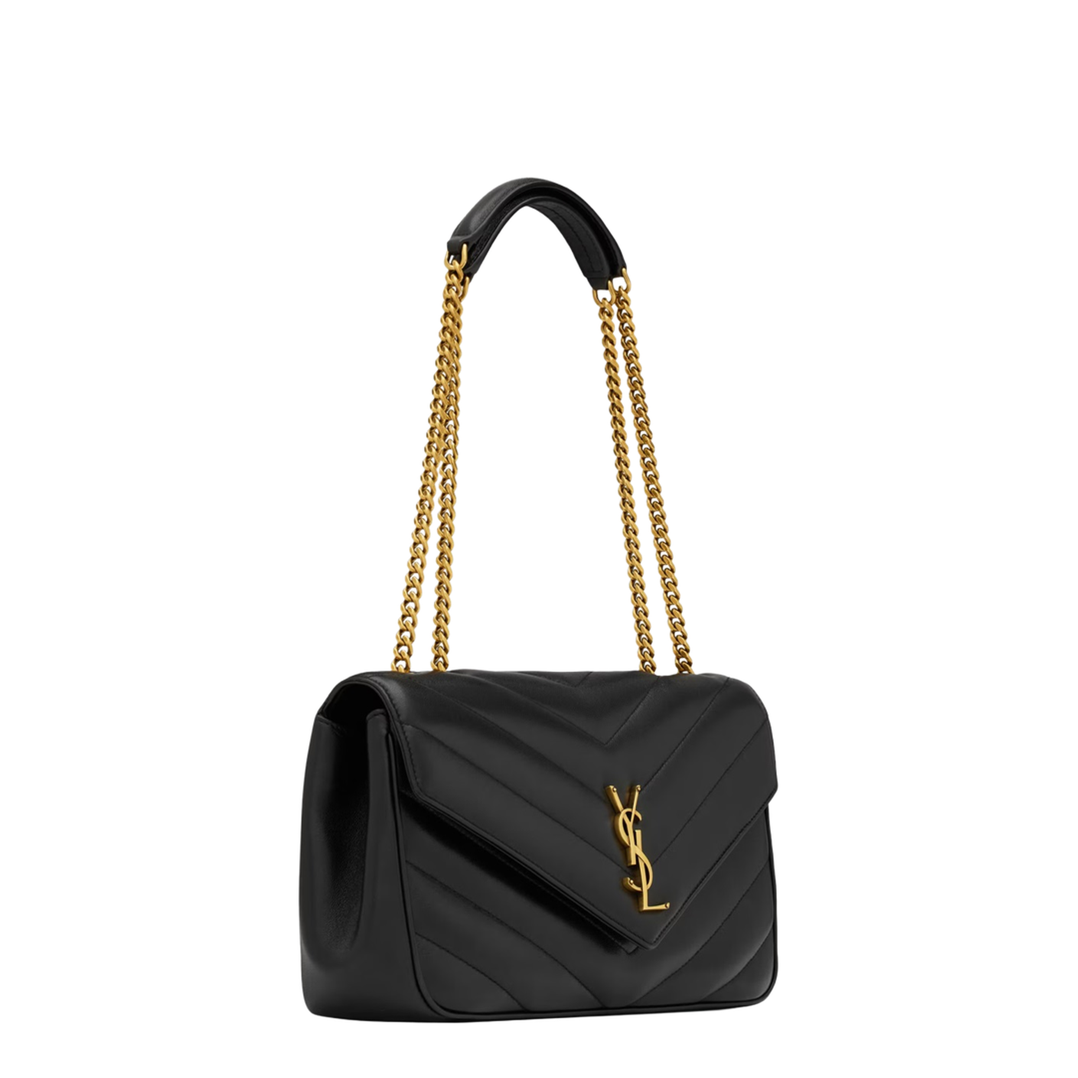 LOULOU Matelassé Lambskin Medium Shoulder Bags - Black - Image 9