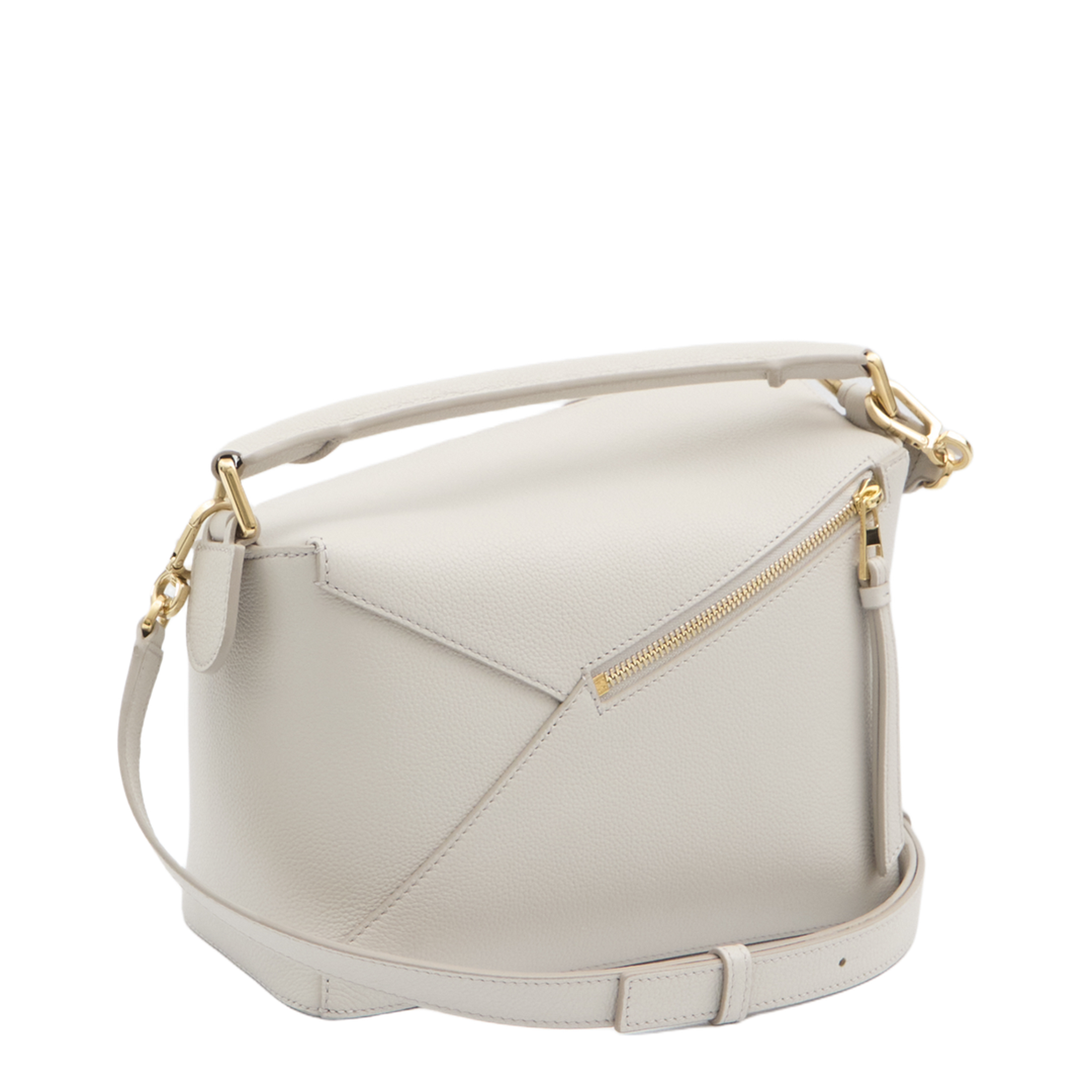 Puzzle Small Calfskin Shoulder Bags - Light Ghost - Image 2