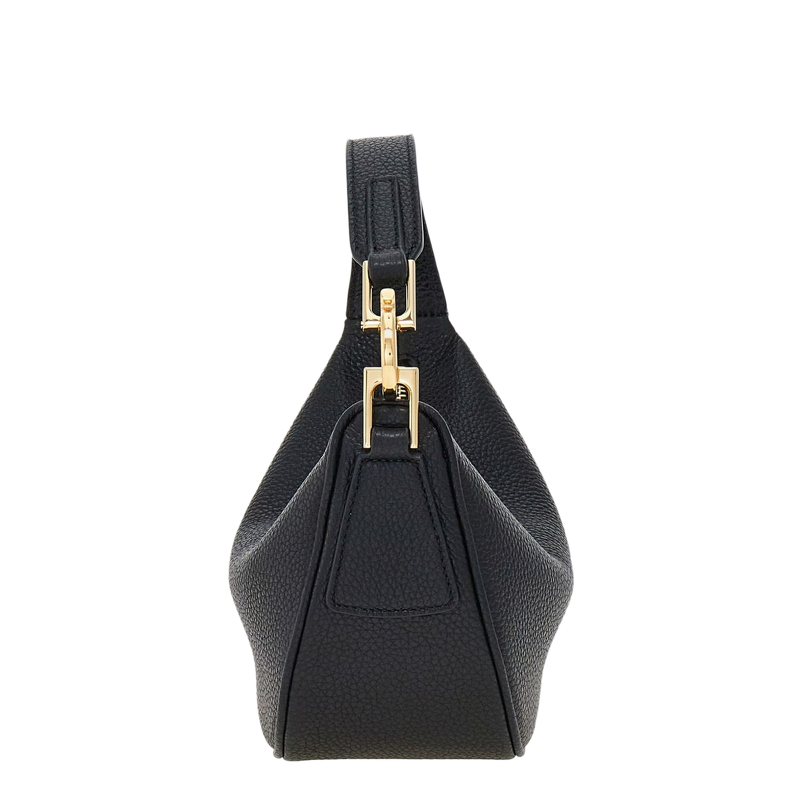 Black Top Zip Fastening Shoulder Bag - Image 3