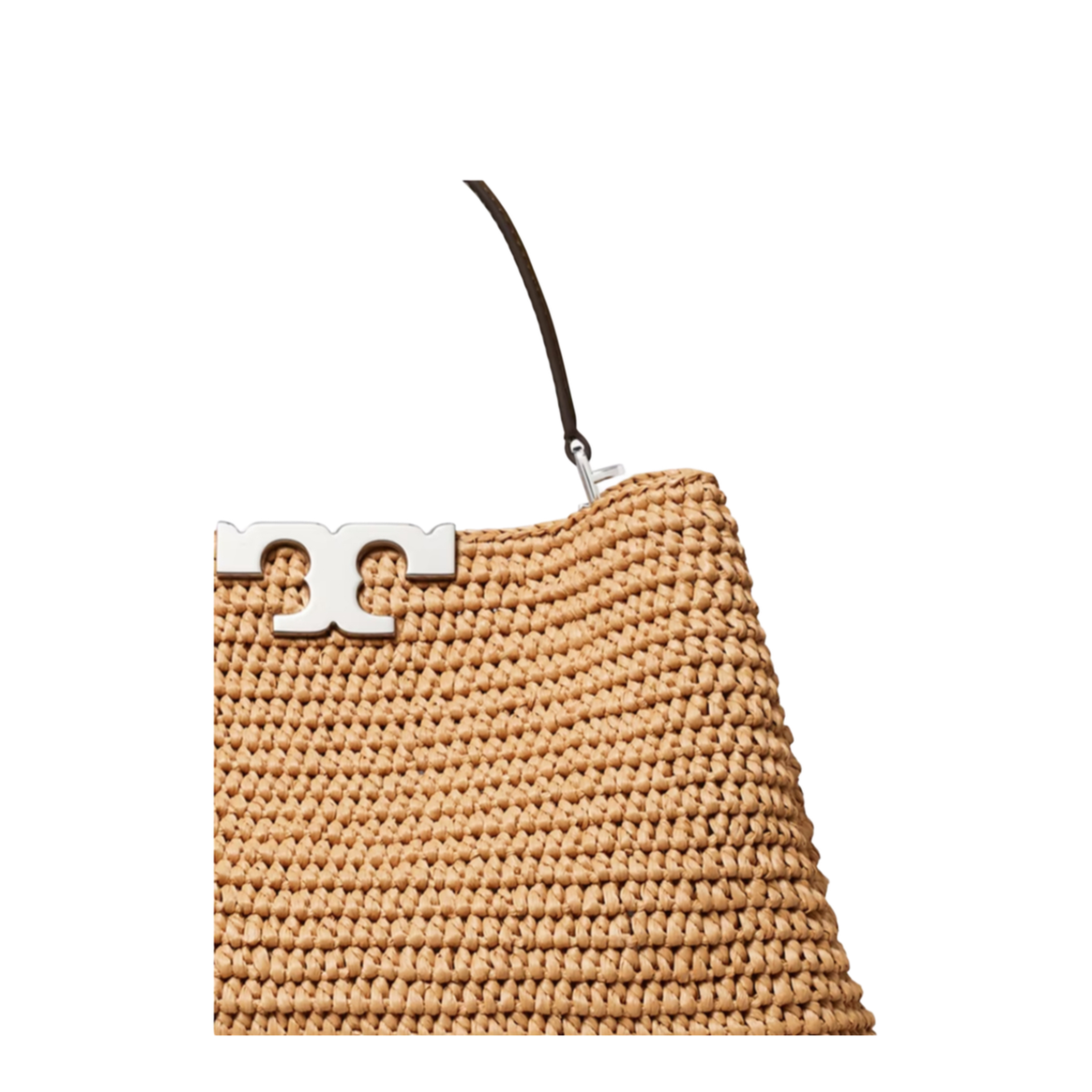 T Monogram Raffia Top-Handle Tote - Natural - Image 3