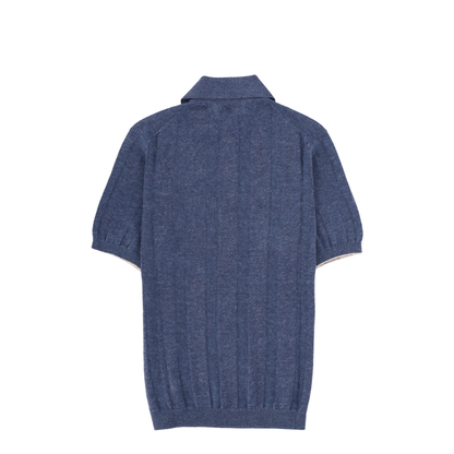 Linen Knit Polo Shirt - Image 3