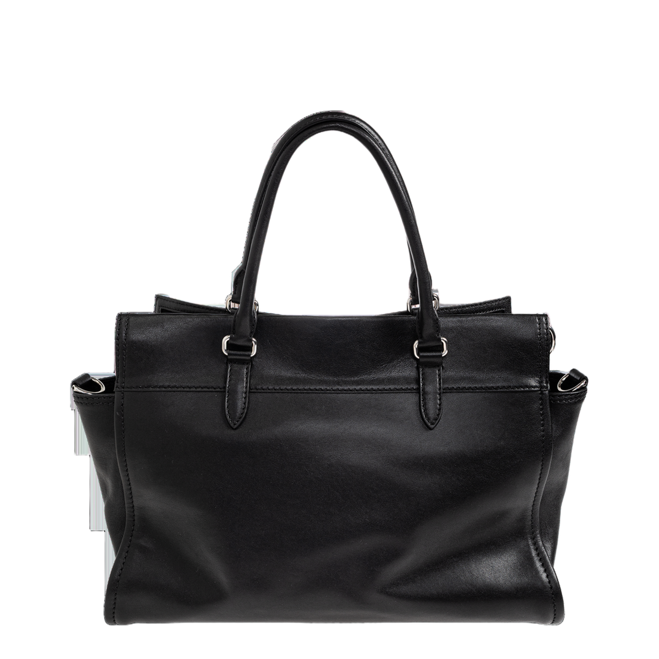 Hampstead Medium Lambskin Tote - Black - Image 2