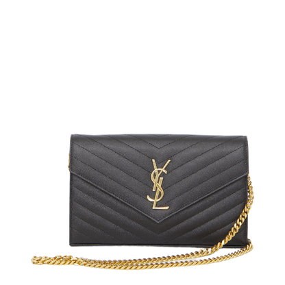 Classic Cassandre Chain Wallet In Grain De Poudre Leather - Image 1