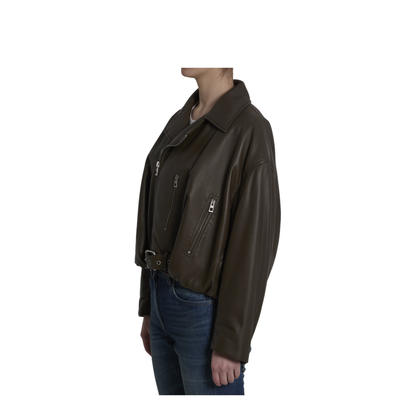 Lamb Nappa Biker Jacket - Image 2