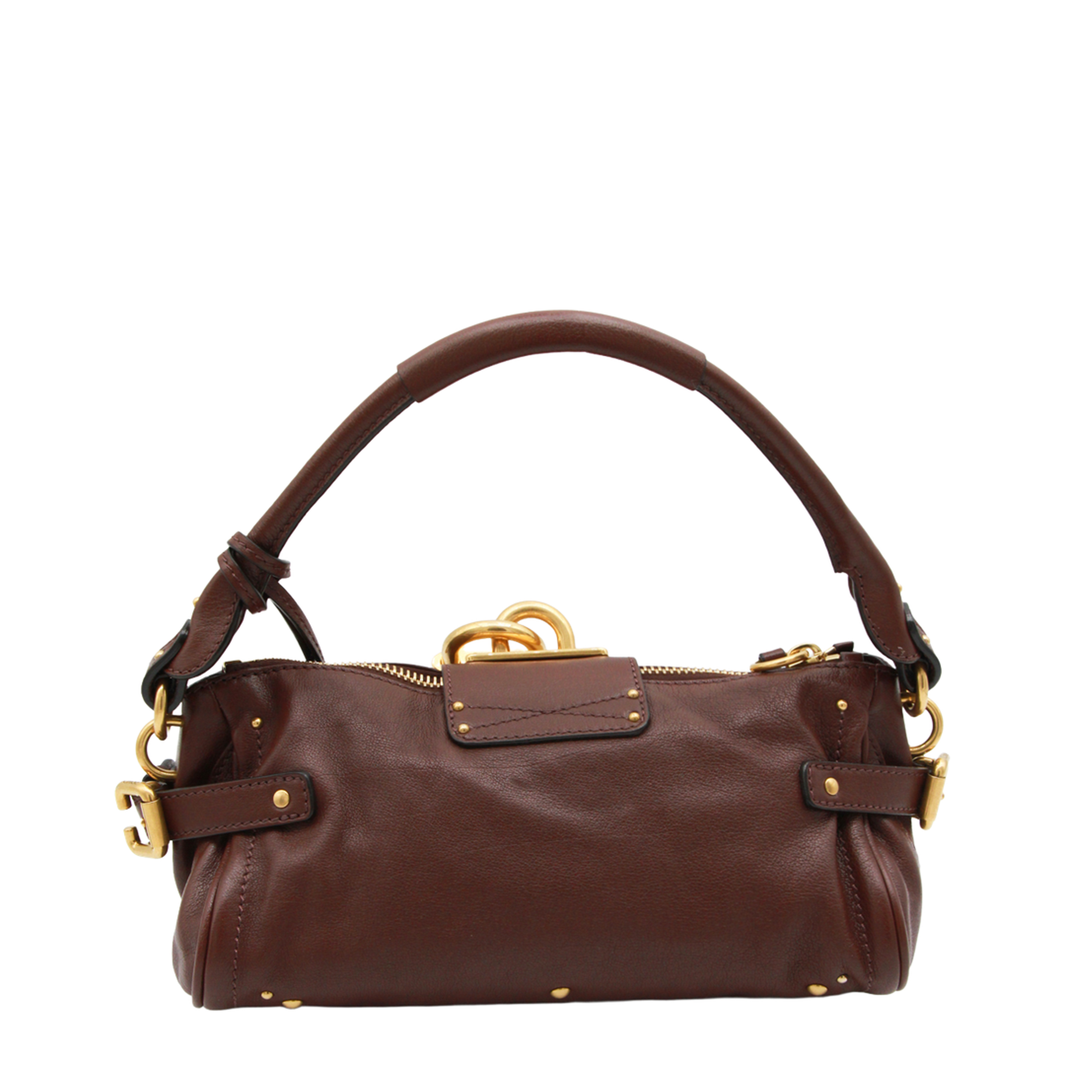 Paddington Small Grained Buffalo Leather Shoulder Bag - Crafty Brown - Image 5