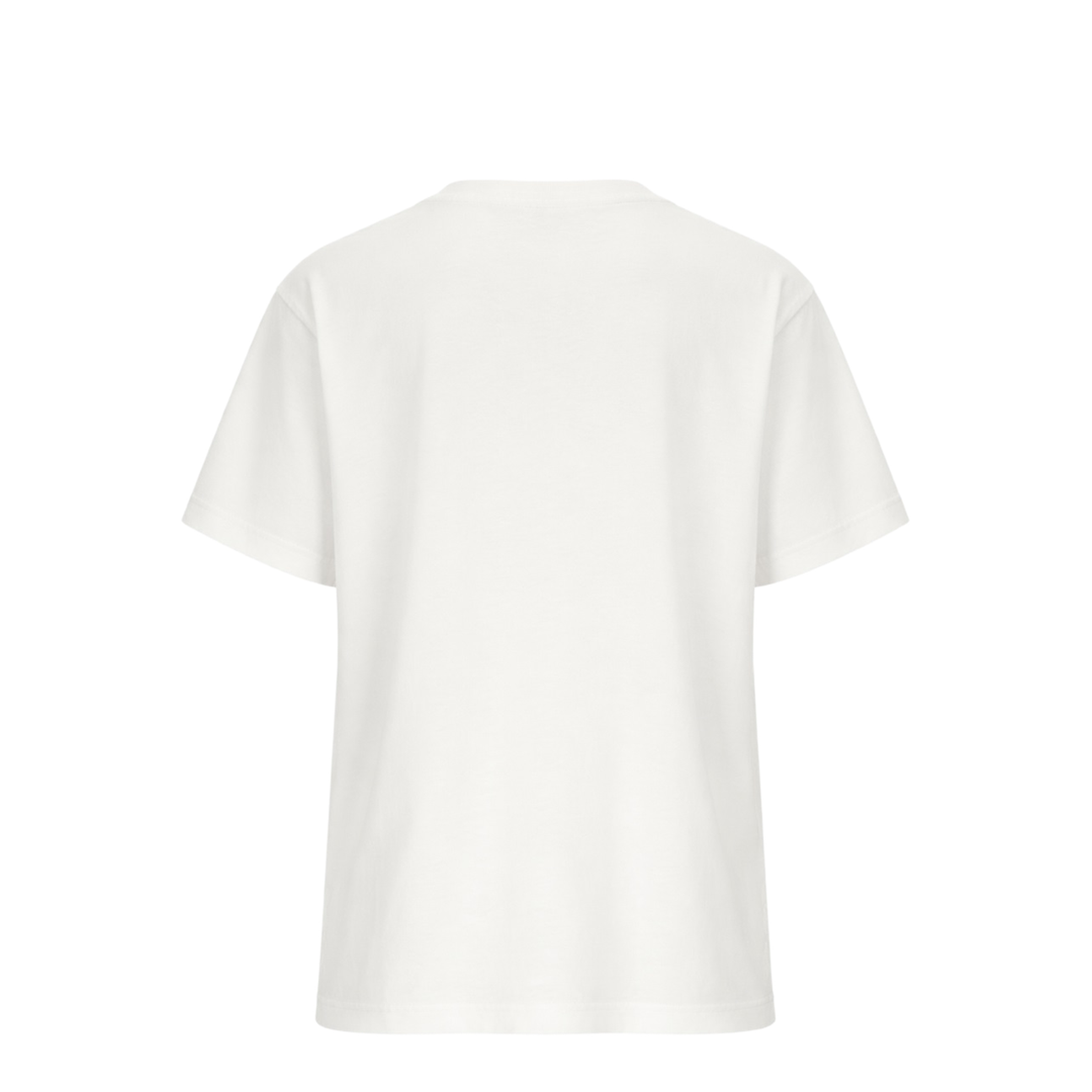 Printed Cotton Jersey T-Shirt in White - Image 2